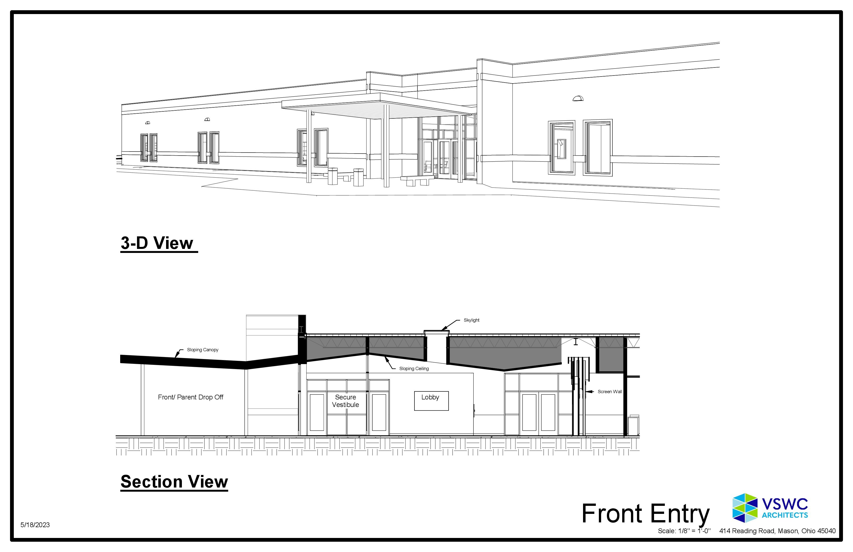 Proposed front entry of Yarmouth conversion