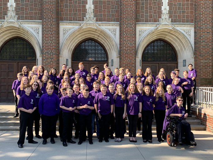 Ridgeview STEM Junior High band in 2020