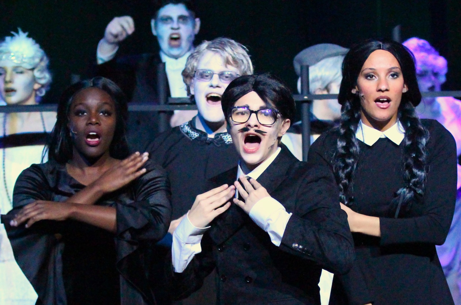 Students perform in the Addams Family musical at Pickerington High School Central