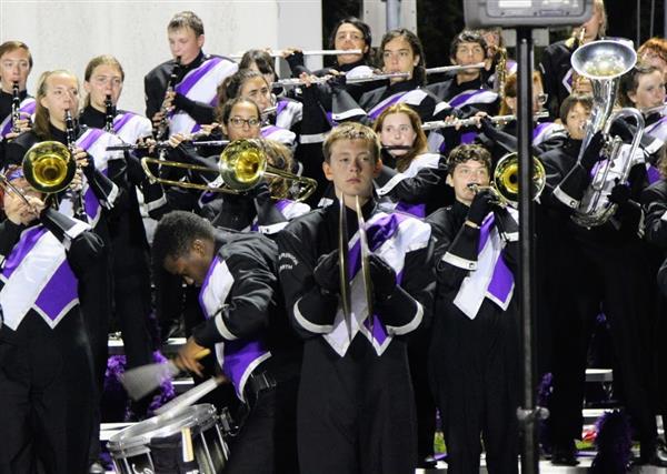 PHSN band playing at a football game. 